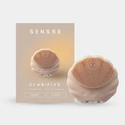 SENSSE Clarifive Facial Cleanser – 5-in-1 Skincare System, Dual-Speed Cleansing, Interchangeable Heads – Beige, SNSEFC01
