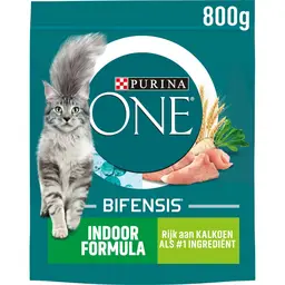 Purina ONE Bifensis Indoor Formule Kalkoen & Granen Kattenvoer 800g