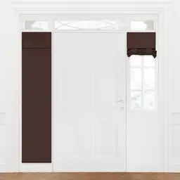 Deconovo Verdunkelnder Türvorhang aus festem Stoff mit Klettverschluss, 30 x 175 cm, Schokolade, 1 Stück