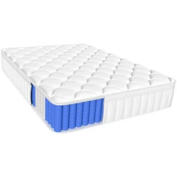 Taschenfederkernmatratze 7-Zonen-Matratze, ergonomisch, atmungsaktiv, 25 cm hoch, 9 Komfortschichten, maximale Belastung bis zu 150 kg, orthopädische Unterstützung, extra stabiles Federkernsystem, inkl. Baumwoll-Spannbettlaken