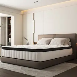 Matratze, 7-Zonen-Federkernmatratze, 140 x 200 cm, 25 cm hoch, H3, orthopädische Matratze, mit Spannbettlaken, 9-seitiges atmungsaktives Material, für Kinder und Erwachsene