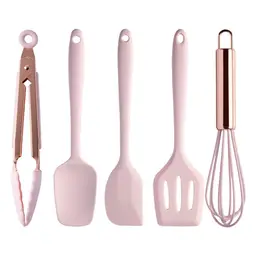 COOKER KING Baby-Ergänzungsmittel, Silikonspatel, Spatel, Antihaft-Werkzeuge, Pfannenwender, Küchengeschirr-Set, Backwerkzeug-Set, 5-tlg