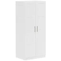 Homcom Wardrobe Panelled White