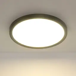 Goeco LED-Deckenleuchte 18W 2025LM Ø23CM Schwarz IP40 wasserdicht 4500K Neutralweiß für Badezimmer Küche Schlafzimmer Büro Balkon