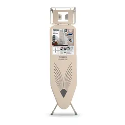 TOWER Ceraglide Plus Large Ironing Board with Adjustable Height， Latte