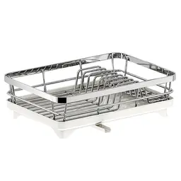Maxcook Stainless Steel Dish Drying Rack  Dish Drying Rack with Drainboard - Space Saving Single Layer Drying Rack，Large Capacity Kitchen Organizer， Countertop Dish Drainer 42*29*12.7cm MCWZ0010, New Year Sale , Top gift picks