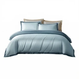 ochama x J.ZAO Bettwäscheset - 100s langstapelige Baumwolle, 1.8m Bett, 220x240cm Bettdecke, Blau