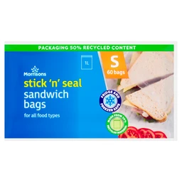 Morrisons Sandwich Bags Easy Seal 60pk