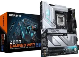 GIGABYTE Z890 Gaming X WIFI7 Mainboard - Unterstützt Intel Core Ultra (Serie 2) CPUs, 16+1+2 Phasen VRM, bis zu 8800MHz DDR5 (OC), 1xPCIe 5.0 + 3xPCIe 4.0, Wi-Fi 7, 2.5GbE LAN, Thunderbolt 4