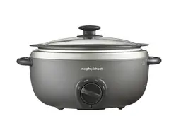 Morphy Richards 461022 Sear & Stew Titanium Oval Slow Cooker 6.5L