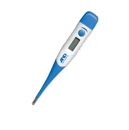 A&D Medical Digital Flex Tip Thermometer – Flexible, Fast and Accurate Reading – White/Blue, UT-113