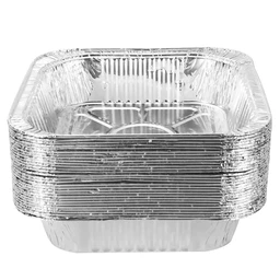 Maxcook 30Pcs Disposable Aluminum Tin Foil Baking Pans Square 7 Inch