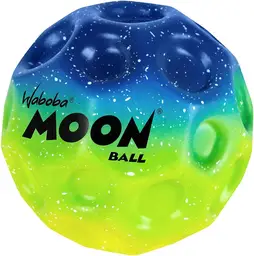 Waboba The Moonball with color gradient bounces out of this world - patented design - Craters make pop sounds when it hits the ground, easy to grip, multicolor, one size.