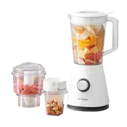 ochama 3-in-1 Multifunctional Food Processor, Electric Blender, Smoothie Maker, 600W