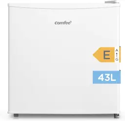 Comfee RCD50WH2(E) Mini-Kühlschrank / 43L Kühltasche mit Eisteil / Kleiner Kühlschrank für Zimmer und Büro / Schnelle Kühlung im Kühltasche / Temperaturregelung / Verstellbare Füße / 80 kWh / Jahr / Weiß [Energieeffizienzklasse E]