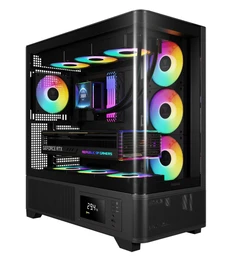 Gamdias Atlas P2 GAMING Mid-Tower Black ARGB PC Case, 4 x 120mm, ATX/mATX/Mini-ITX, Strong Cooling Options, Aluminum & Steel