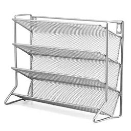 Vivreal 2-in-1 Wall-Mounted & Countertop Spice Rack Organizer – Carbon Steel, Space-Saving Design, Easy Access, Kitchen Storage Shelf,  S3022W