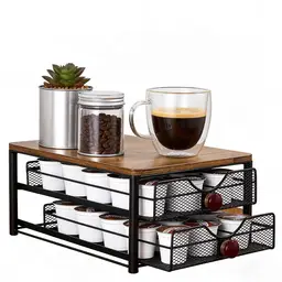 SRD 2-Tier Coffee Capsule Storage Rack (Black)