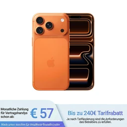 Apple iPhone 17 Pro Max 256 GB, kosmisch orange [Tarif ab 57 €/mtl.]