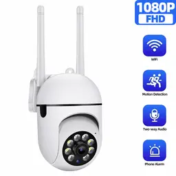 JOOAN 2.4 GHz WLAN-Überwachungskamera für den Außenbereich, zwei-weise-Audio, Farbnachtsicht, 5x Digitalzoom