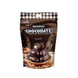 DUBAJ Chocodate - Schokoladendatteln mit Mandeln in Zartbitterschokolade, 90g