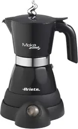 Ariete 1358 Moka Aroma, Elektrische Espressomaschine, 480 W, für 2 oder 4 Espressotassen, Schwarz