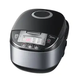 Midea Rice Cooker With Steamer,10 cup, 5 Litre, 11 Multicook Functions, LED display, Warmer, 24-Hr Delay Timer, Fuzzy Logic,Non-Stick Removable Inner Pot (Black)