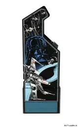 Arcade1Up Borne d’arcade Star Wars - Licence officielle - Écran LCD 17" - Marquise lumineuse - Manette de vol Atari avec gâchettes de tir - 3 jeux inclus