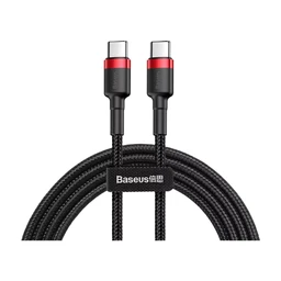 BASEUS Kabel CAFULE PD2.0 60W Typ-C/C (20V 3A) 2M ROT/Schwarz, Power DELIVERY