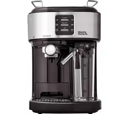 Morphy Richards Traditional Pump Espresso Coffee Machine & Automatic Milk Frother, Black & Silver - 172023