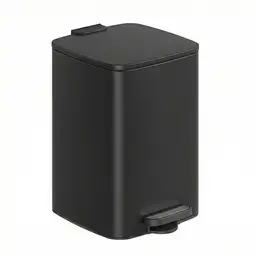 SONGMICSHOME 20L Trash Can, Kitchen Garbage Can, Soft Close and Stays Open, Black