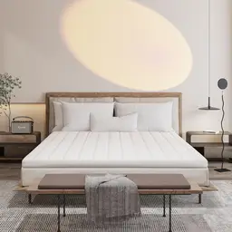 EGO HOME Mattress Topper 180 x 200, 7cm high foam topper with 7-zone cut, Oeko-Tex certified, 90 x 205cm mattress topper for box spring mattresses, sofa beds.