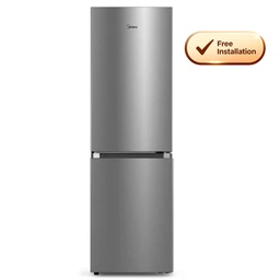 Midea MDRB379FGD02 60cm Wide 180cm Tall 60/40 No Frost Fridge Freezer, Silver, D Rated