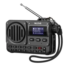 Mlove BV800 Enceinte Bluetooth Super-Portable avec Radio FM, Écran d’Affichage LCD, Antenne, Entrée AUX, Lecteur USB, Carte TF, Lecteur MP3