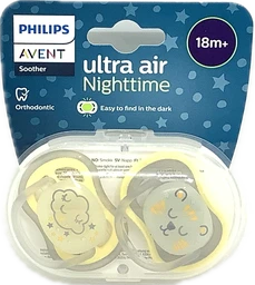 Philips Avent SCF376/01 Avent Ultra Air Soother Nighttime Glow 18+ months 2 Pack