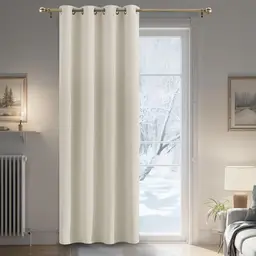 PONY DANCE Verdunkelungsvorhang mit Ösen, 1 Paneel B140 x L240 cm, Hellbeige