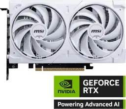 MSI GeForce RTX 5060 8G Ventus 2X OC Weiß - 8GB GDDR7 (28Gbps/128-bit), PCIe 5, Boost: 2527 Hz, HDMI 2.1b, DisplayPort 2.1b