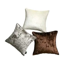 Phantoscope Pack 1 Glanz Samt Kissenbezug mit Besatz Quadrat Kissenhülle für Couch, Bett und Stuhl, Marineblau 18 x 18 Zoll 45 x 45 cm