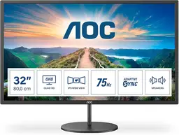 AOC Q32V4 31.5" 2K Ultra HD IPS LED 4ms Adaptive sync Built-in Speakers Monitor