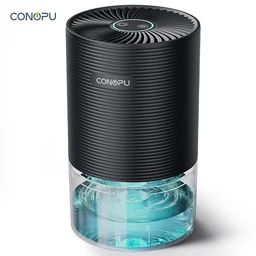 CONOPU Dehumidifier CS03, 750ml Capacity for Home,Portable for Bedroom, Closet, Office, Car (5-10㎡)Ultra Quiet 30dB, 300ml/Day Moisture Removal, Auto Shut-Off & Defrost, 7-Color Night Light.