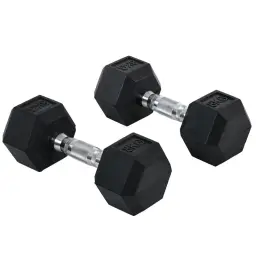 Homcom Rubber Dumbbell Set