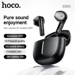 HOCO EQ33 Shiyun True Wireless Bluetooth Earbuds (App)- Black