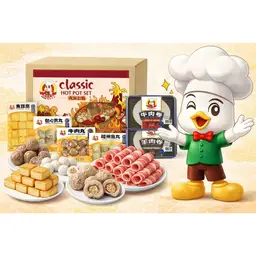 Meng Fu Kit pour fondue chinoise avec rouleaux de bœuf et d’agneau