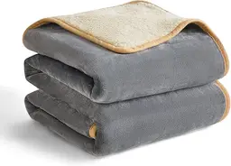 Lesure Wasserdichte Hundedecke, Outdoor Waschbare Hundedecke, Sofaschutz, Sherpa-Fleece, Weiche Katzendecke, für große Hunde, 100 x 120 cm, Grau