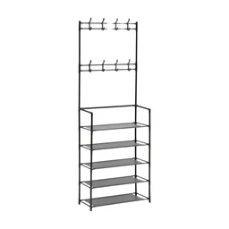 5five Garderobe intissa 5 Regale aus schwarzem Stahl h170cm