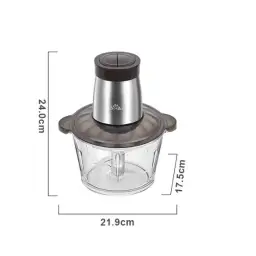 Bear 1.8L Single Cup, 300W Electric Food Processors & Chopper with Glass Container and 304 Stainless Steel Container, 2 Speed Settings, 4
Stainless Steel Blades for Chopping Meat, Baby Food, Fruit, Vegetable