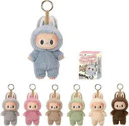 POP MART LABUBU THE MONSTERS – Tasty Macarons vinyl gezicht blind box, willekeurig ontwerp actiefiguren, verzamelbaar speelgoed, woondecoratie - per stuk verpakt