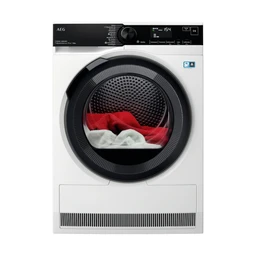 AEG Serie 9000 AbsoluteCarePlus Wärmepumpen‑Trockner, 8 kg, Absenk‑Trocknung, Testpreis der Stiftung Warentest, 3D‑Scans zur Restfeuchtigkeitsbestimmung, A+++, Energieeffizienz, Trommelbeleuchtung, TR9T75680 [Energieeffizienzklasse C]