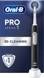 Oral-B Pro 1 Adult Electric Toothbrush, With 3D Cleaning, 1 Toothbrush Head, Gum Pressure Control, 2 Pin UK Plug, Black