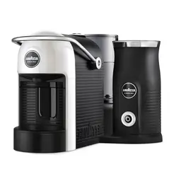 Lavazza A Modo Mio Jolie & Milk EVO Pod Coffee Machine, Integrated Milk Frother, 1.0 L, White - 18001411